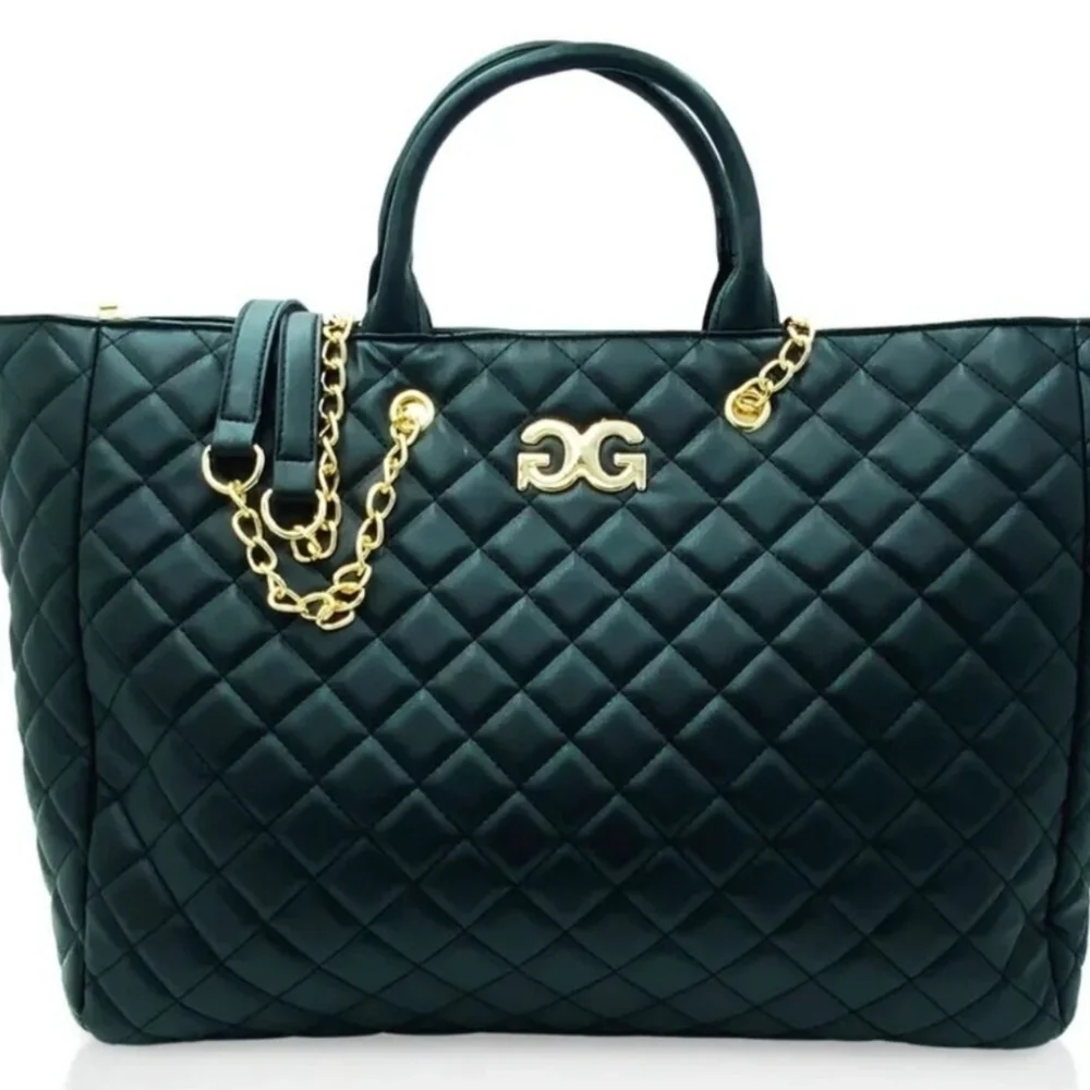 NWT!!! Elegant‎ GILDA PARIS Extra Large Quilted Black Tote Bag MSRP $199